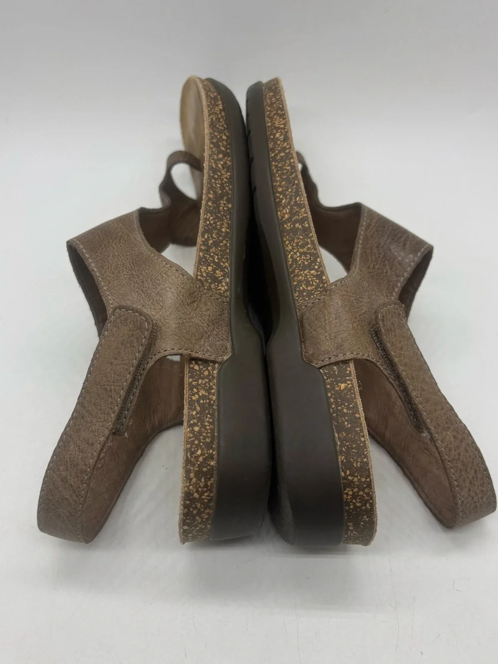 Dansko Reece Brown Distressed Leather Toe Loop Slingback Sandals Womens 37 US 7 - Picture 6 of 9